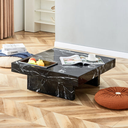 Black Pattern Modern Coffee Table