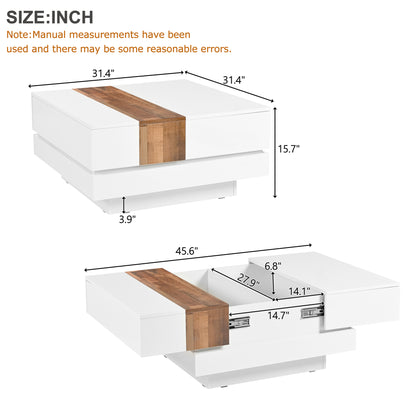 Modern Storage Coffee Table White