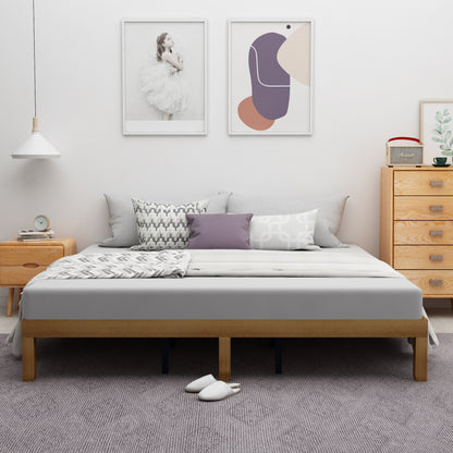 Queen Wood Platform Bed – Strong Support Slats