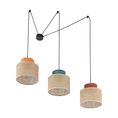 DUO Jute Mix Natural Suspension Light 3