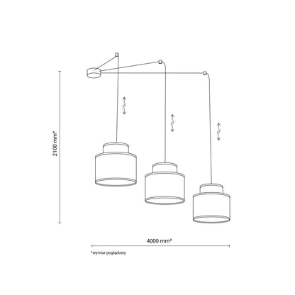 DUO Jute Mix Natural Suspension Light 3