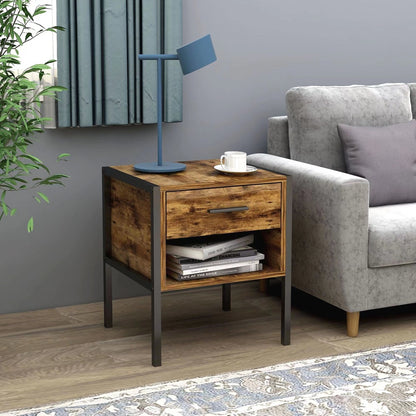 2-Piece Industrial Coffee Table Set – Modern Nesting Tables