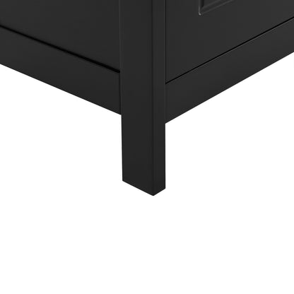 Black Bathroom Storage Cabinet with Drawers