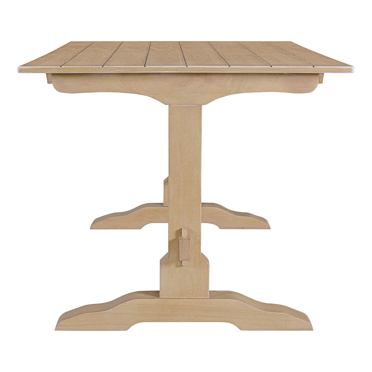 Retro Dining Set (3 pcs) – Natural Wood