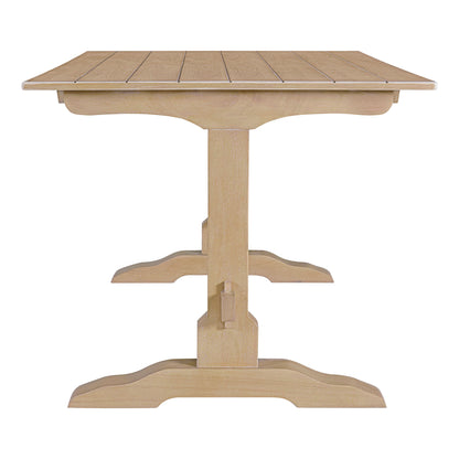 Retro Dining Set (3 pcs) – Natural Wood