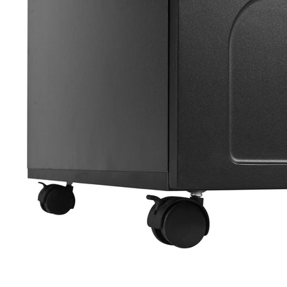 Cream Coffee Table with Storage Drawers – Black