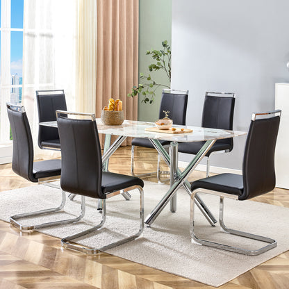 Modern Rectangular Dining Table for 6–8