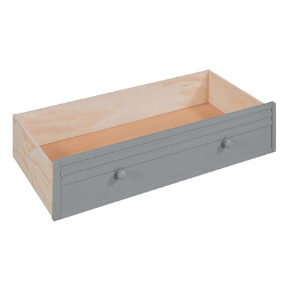 Twin Bunk Bed with Storage Gray