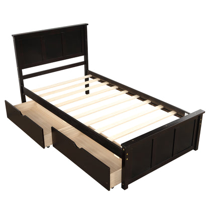Twin Storage Bed Espresso