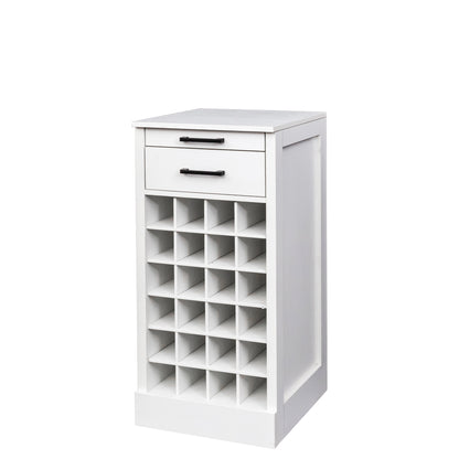 Walnut Modular Wine Bar Cabinet 28-Bottle Storage