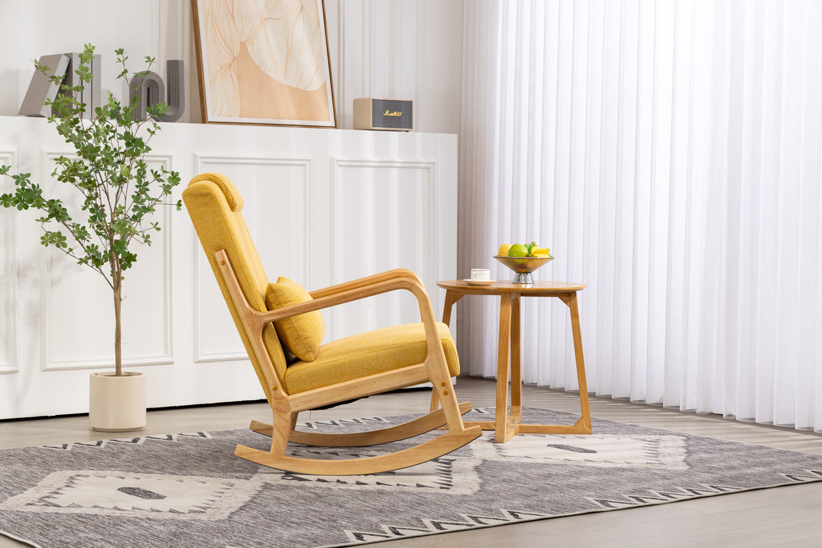Upholstered Rocking Chair Gray