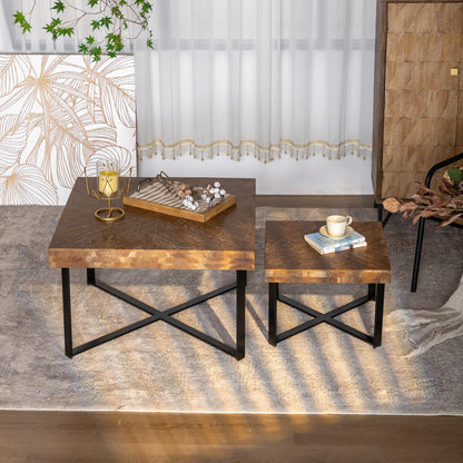 Retro Square Coffee Table Gold