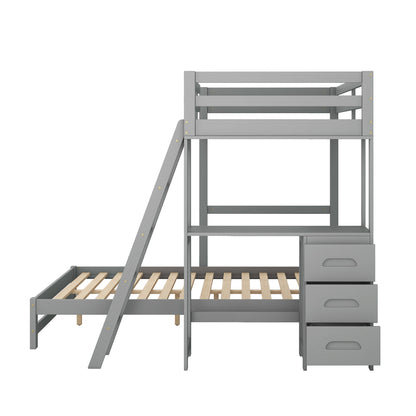 Full Bunk Bed Gray