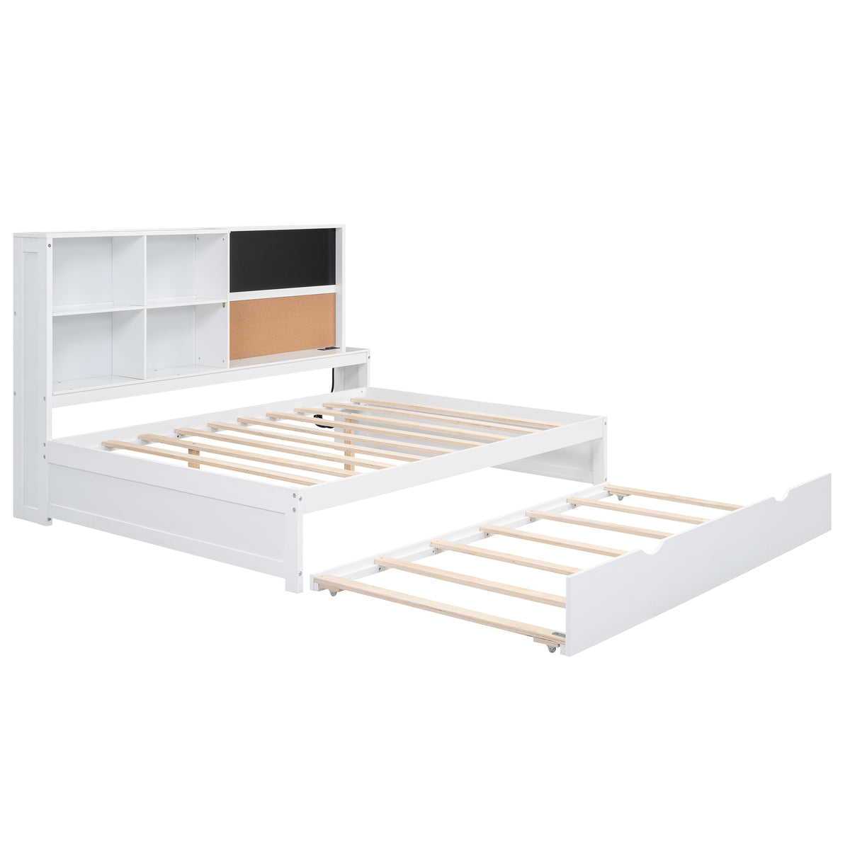 Full Daybed with Storage Drawers White