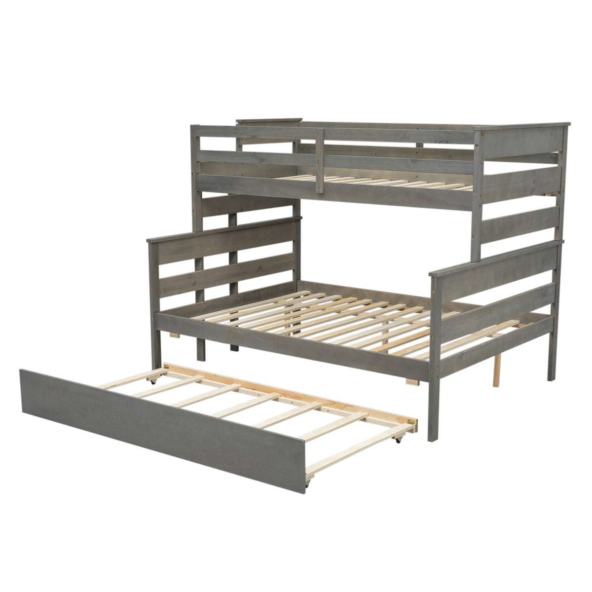 Twin Over Full Bunk Bed Gray