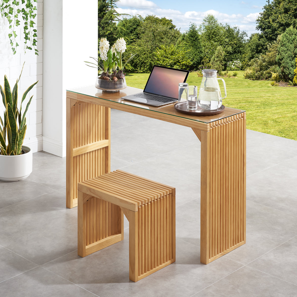 Pine Wood Dining Bench Natural Finish