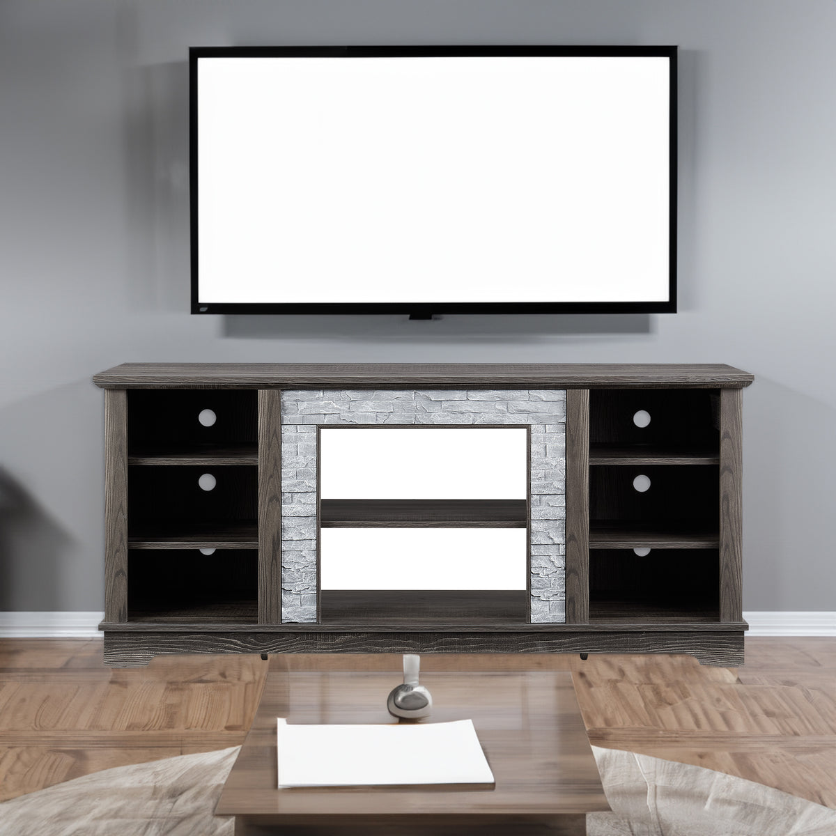 Stone Entertainment Console Gray