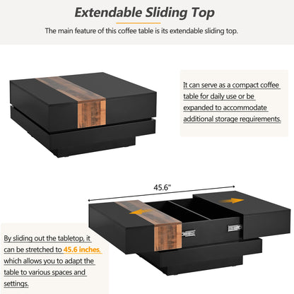 On-Trans Gloss Coffee Table with LED Base