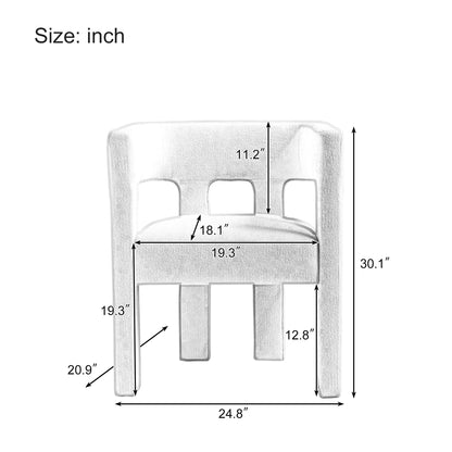 Contemporary Accent Chair Beige Upholstery