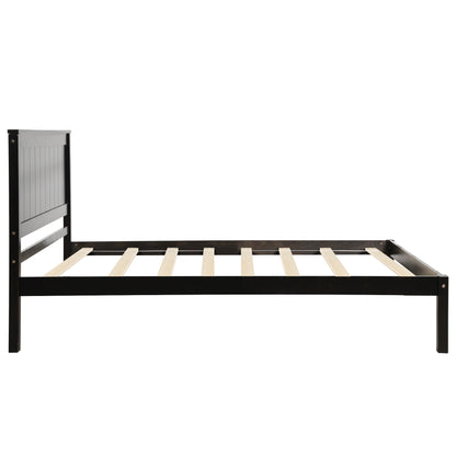 Espresso Twin Platform Bed – Wood Slat Support