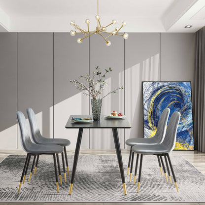 Modern Black MDF Kitchen Dining Table