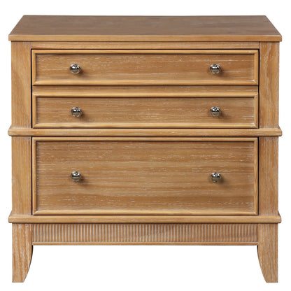 Hazel 3-Drawer Side Table Natural