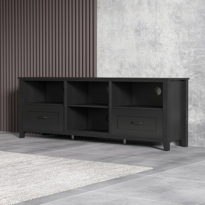 70" Modern Media Console with Storage Compartments