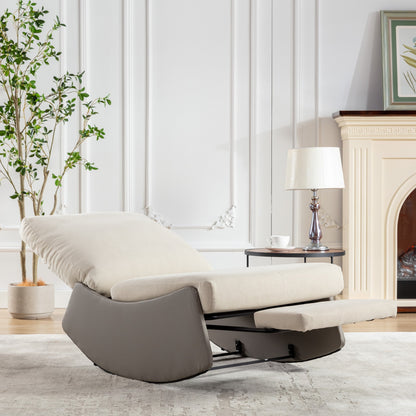 Modern Recliner Chair with Footrest Gray