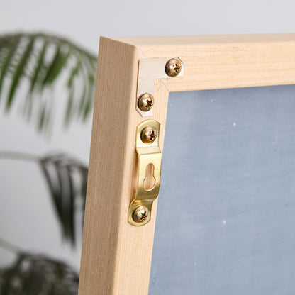 Solid Oak Vanity Mirror Set (3 pcs)