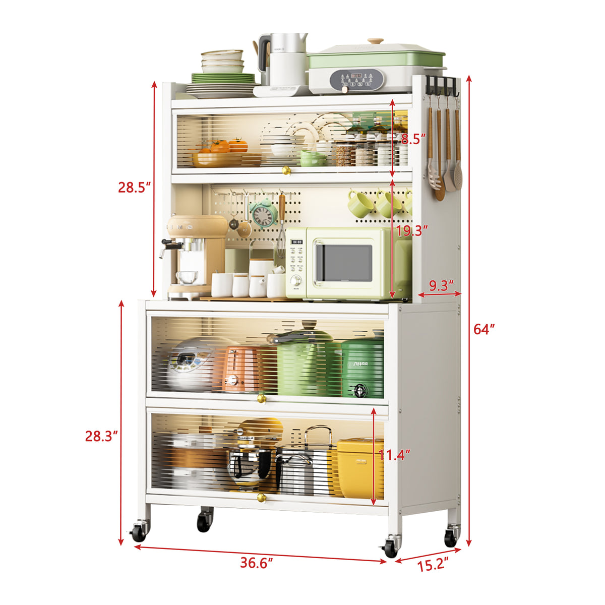 Metal Storage Shelving Unit Black