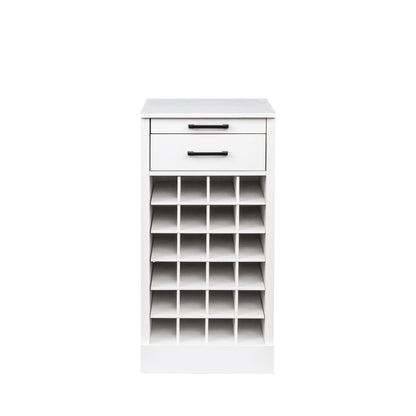 Walnut Modular Wine Bar Cabinet 28-Bottle Storage