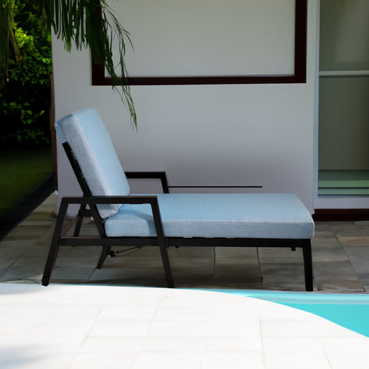 3-Piece Outdoor Aluminum Chaise Set