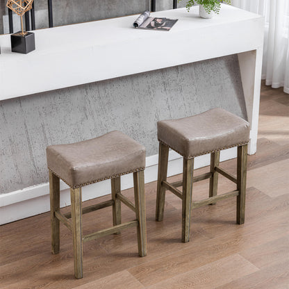 Aveline Counter Stools – Brushed Walnut