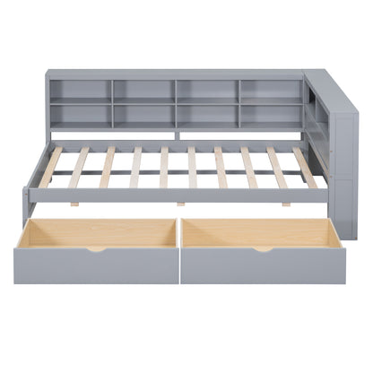 Wooden Twin Daybed Gray