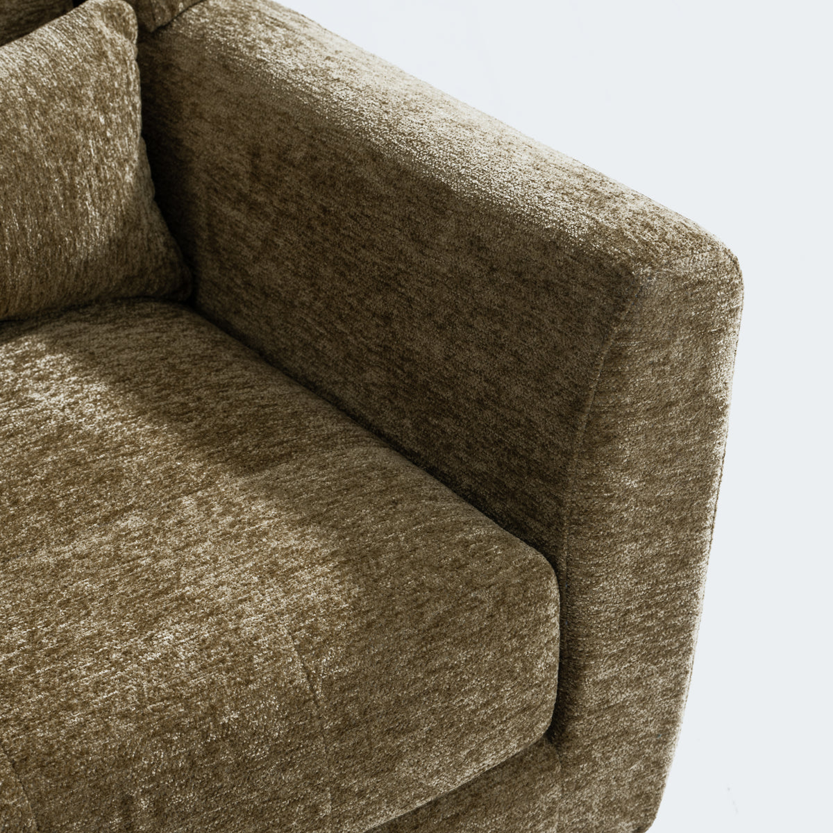 Upholstered Modern Accent Chair Foam Filled Gray
