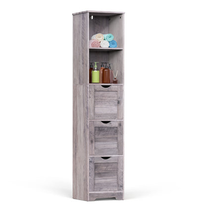 Slim Bathroom Storage Cabinet – Gray