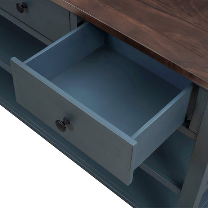 Retro Console Table Navy