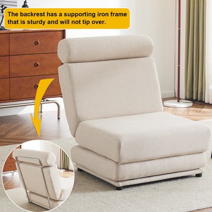 Foldable Sofa Bed Chair Cream
