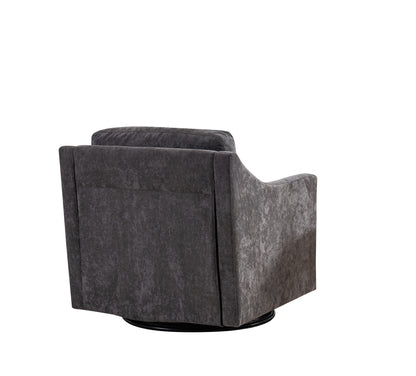 Large Swivel Accent Chair Gray