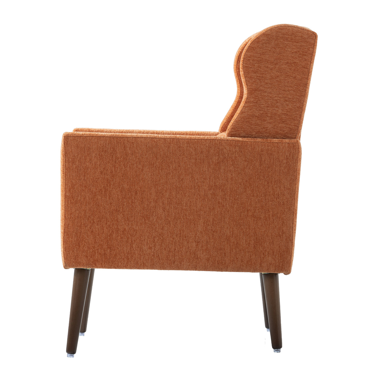 Modern Accent Chair Foam Filled Orange