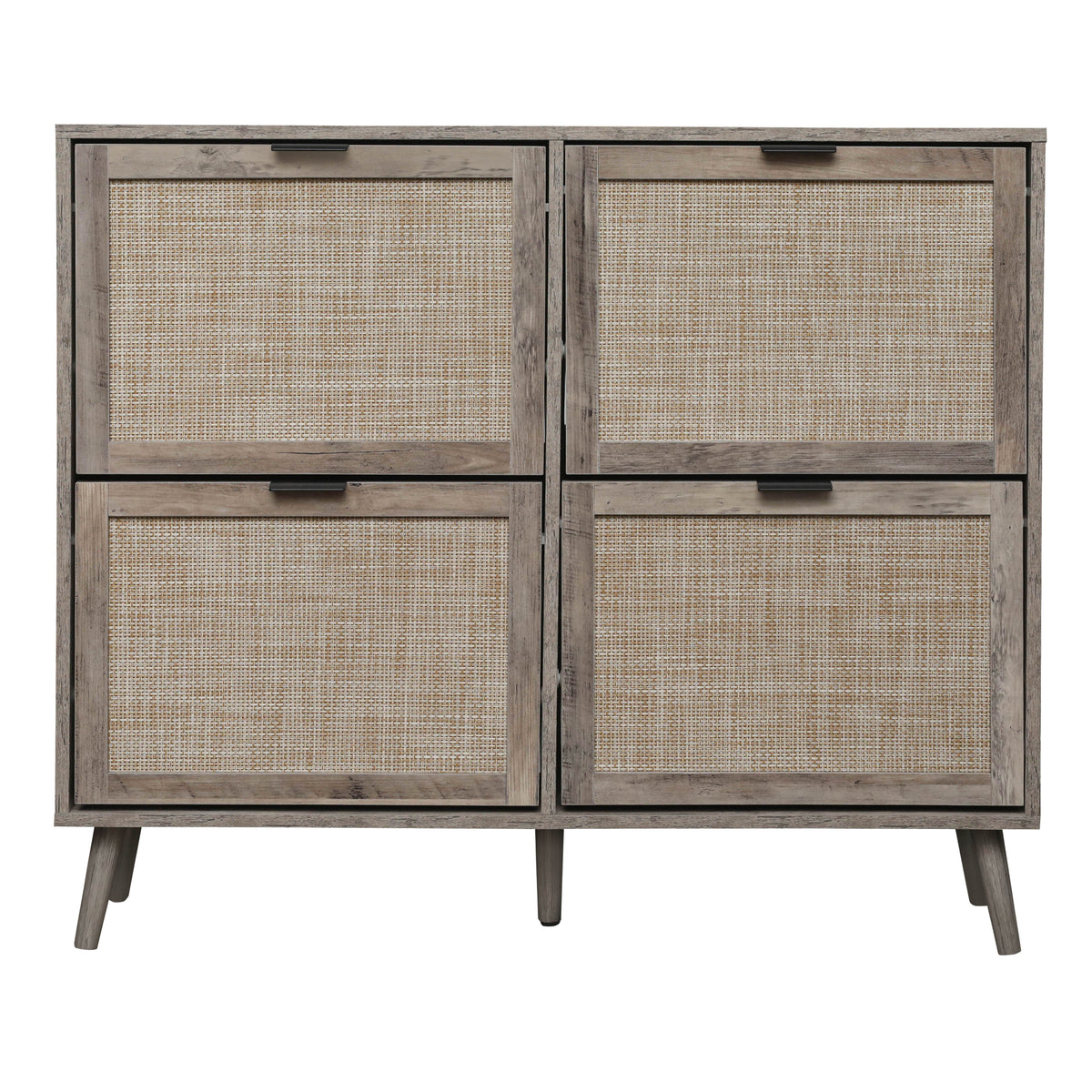 4-Door Entryway Shoe Storage Cabinet White