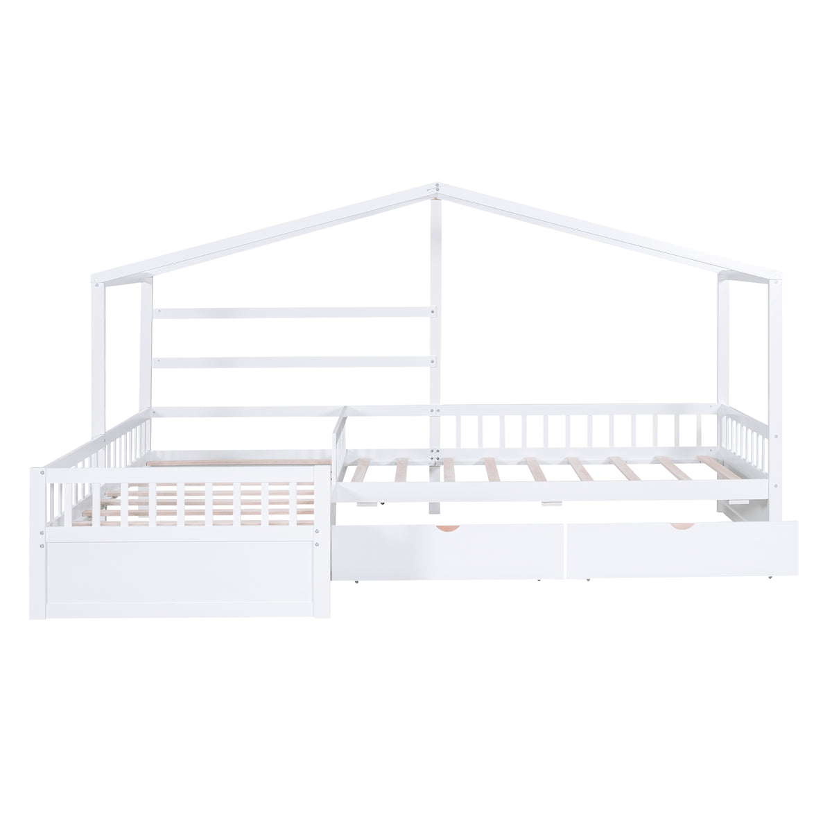 Twin House Bed White