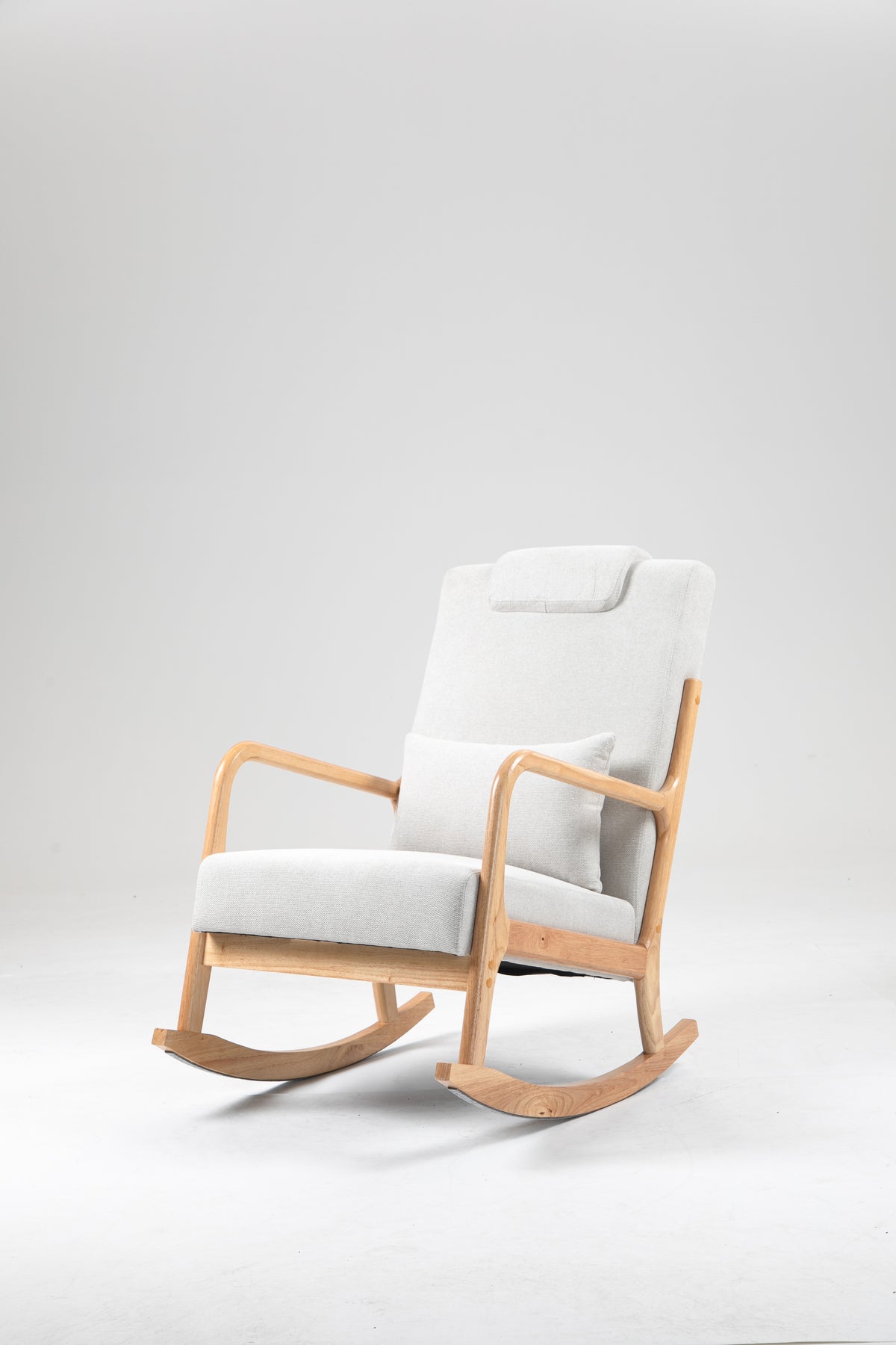Upholstered Rocking Chair Beige