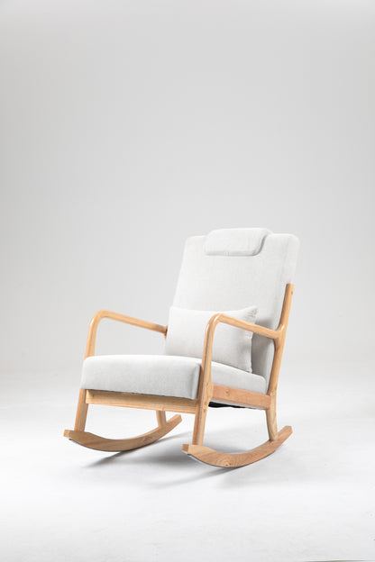 Upholstered Rocking Chair Beige
