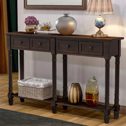 Console Table with Storage Espresso