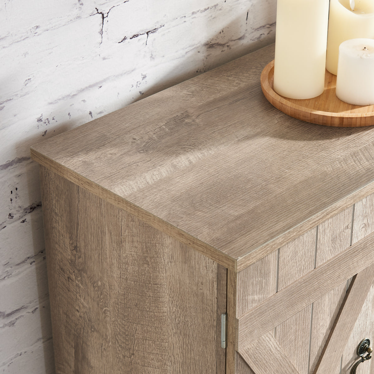 Farmhouse TV Stand Antique Finish