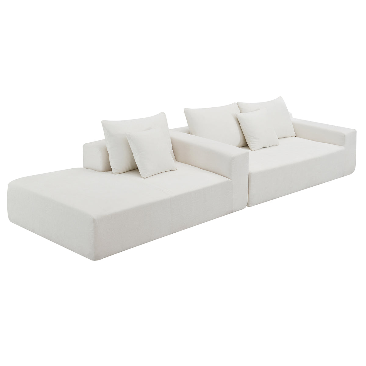 Modular Sectional Sofa – White Linen