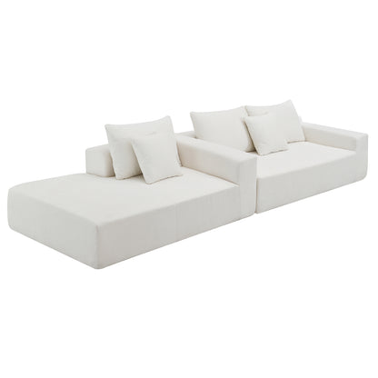 Modular Sectional Sofa – White Linen