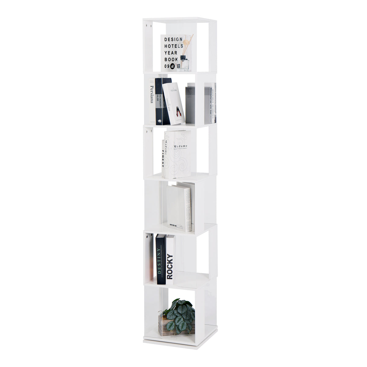 Rotating Acrylic Bookshelf Organizer