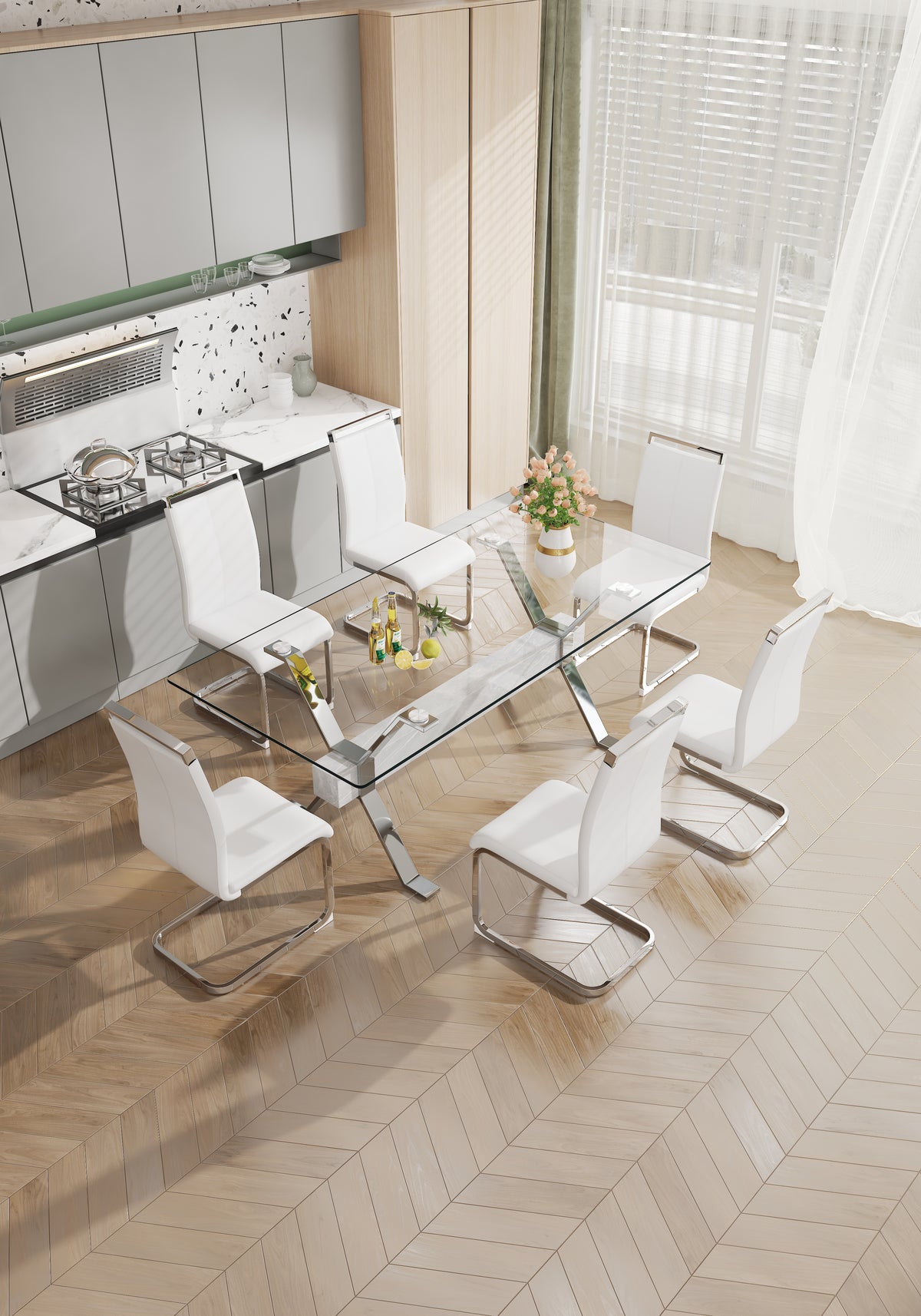 Glass Dining Table Modern Sleek Design